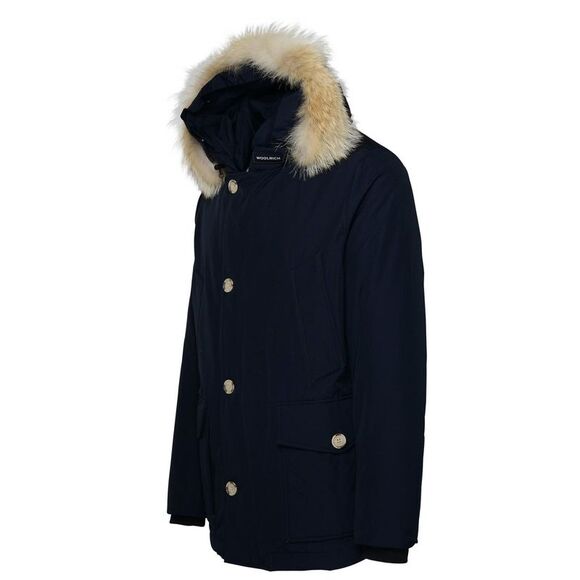 Woolrich John Rich & Bros Artic Anorak Blue Cotton Blend Parka Men - Picture 2 of 3